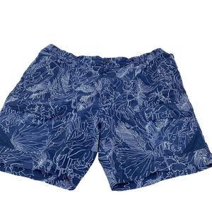 Magellan Outdoors Men Fishing Gear Shorts Size 2XL Multipocket Nylon Print Blue